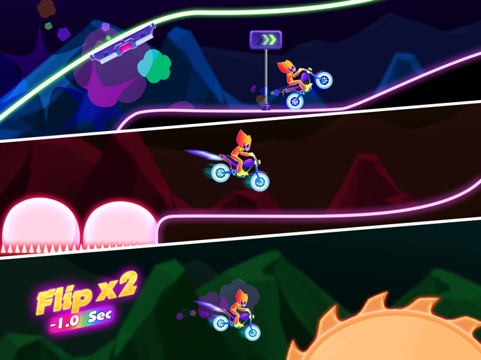 Moto Bike Neon Racing