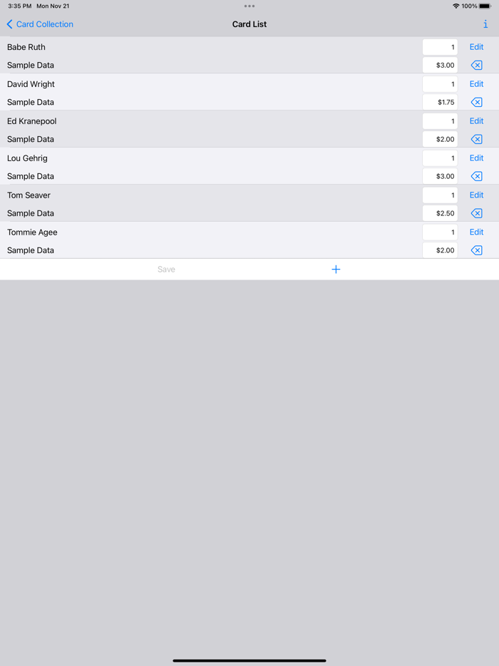 Card Collection by Caggiano SW