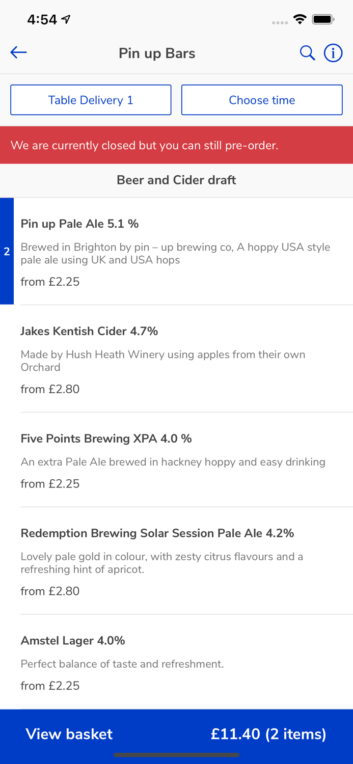 Ally Pally Food and Drink