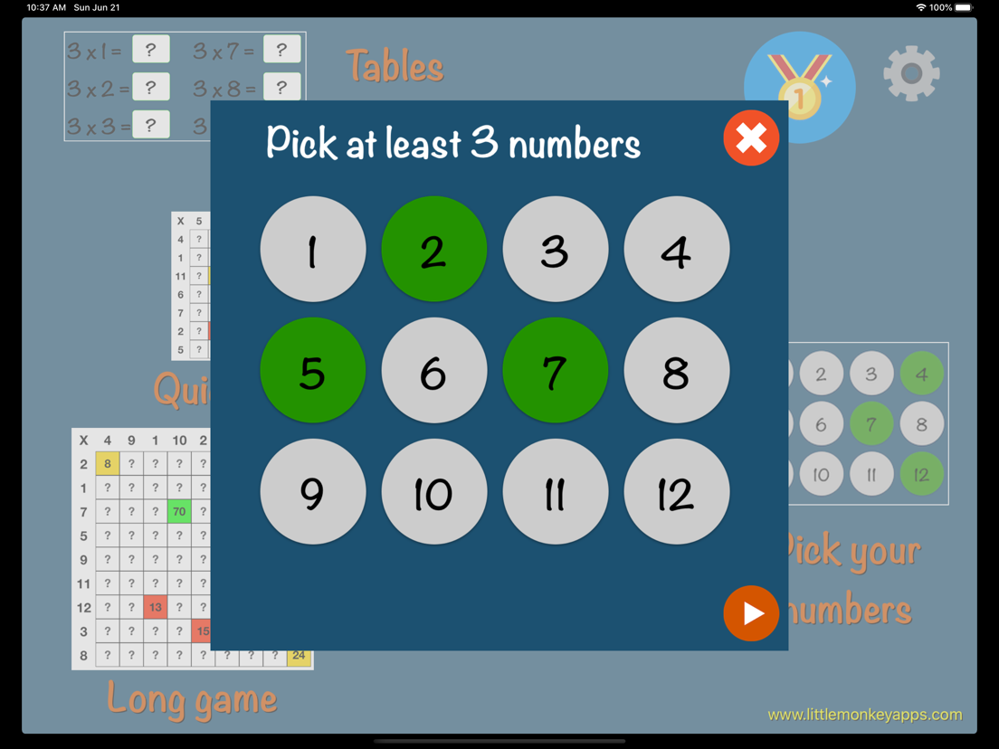 Times Tables iPad app AppWereld
