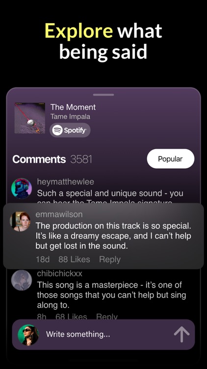 Opiny - Comments for Spotify