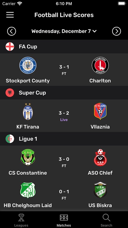 Football Live Scores - Soccer