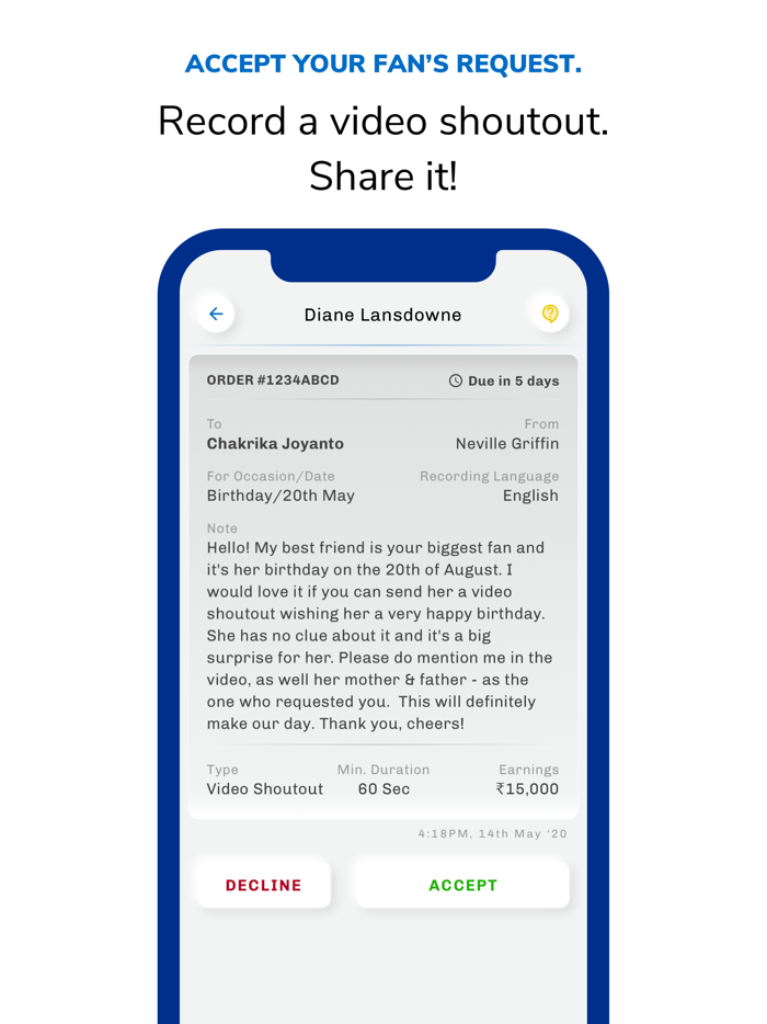 DreamSetGo - Celebrity App