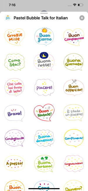 Pastel Bubble Talk for Italian(圖3)-速報App