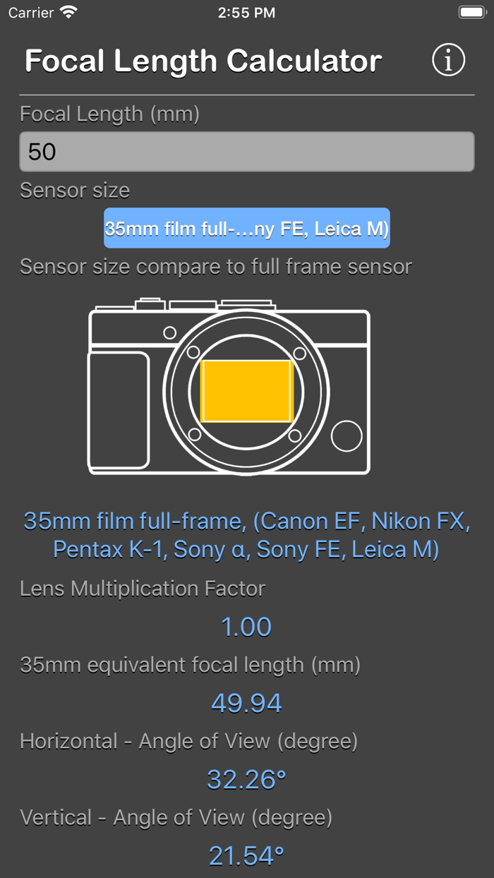 Focal Length Calculator