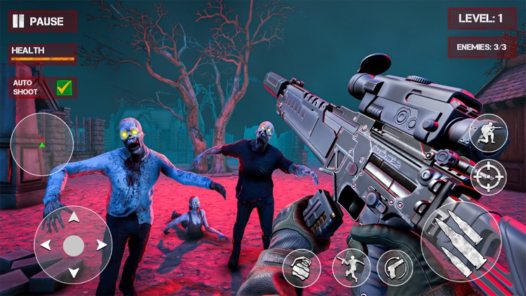 Zombie Graveyard Gun Shooting