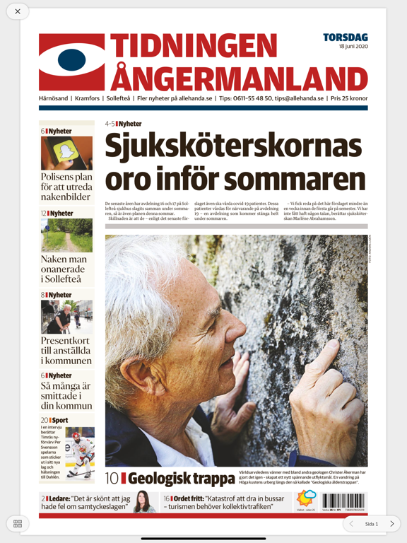 Tidningen Ångermanland e-tidn. screenshot 3