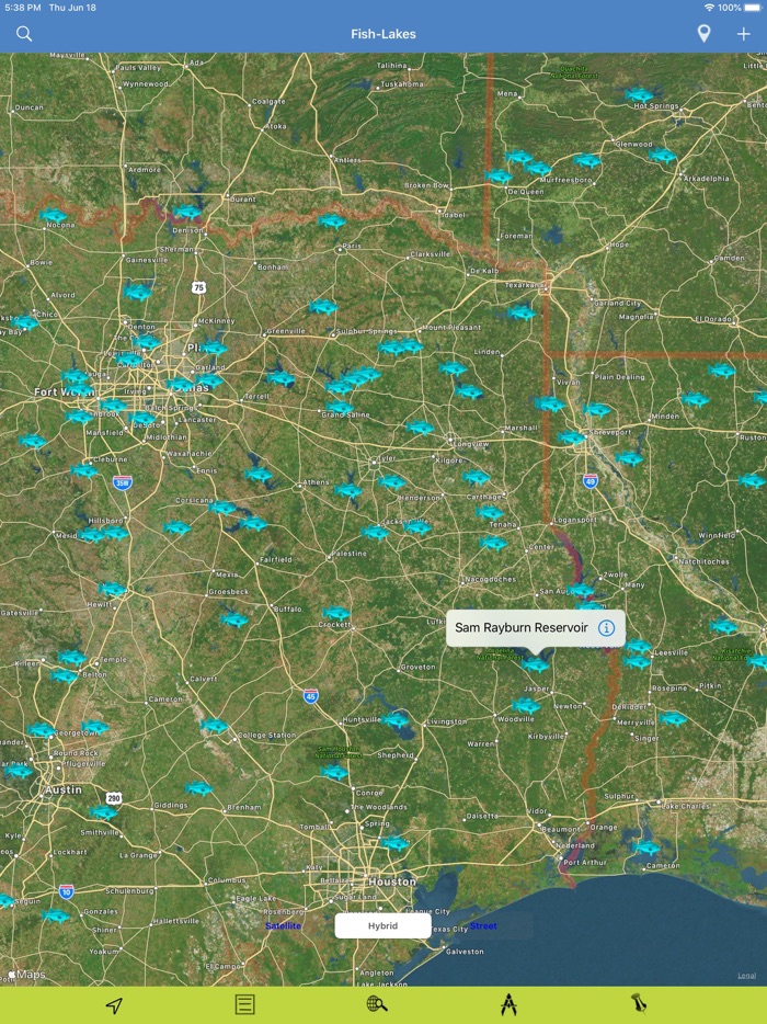 Texas-LA-AR Lakes  Fishes