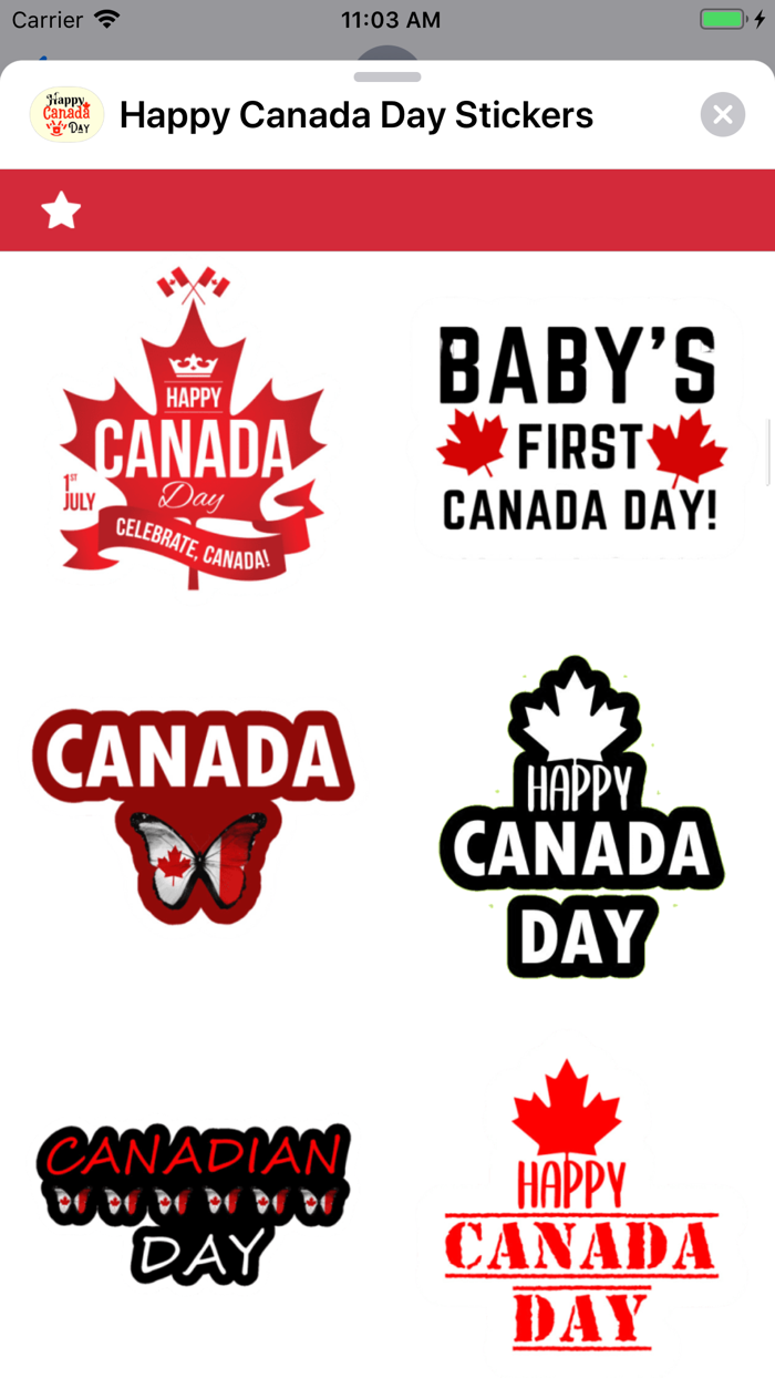 Happy Canada Day Stickers