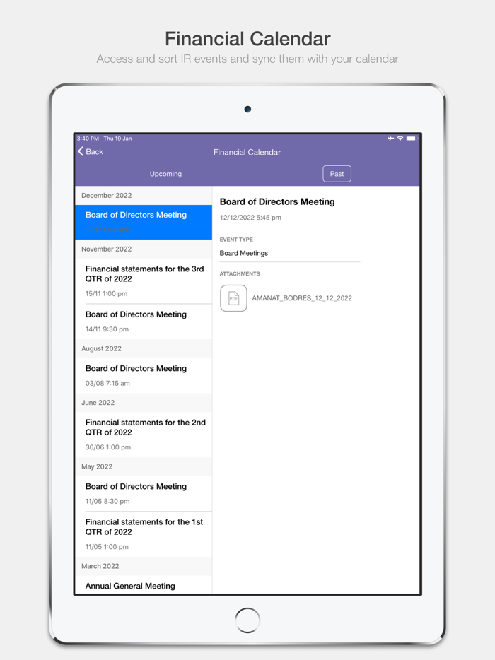 Amanat Investor Relations