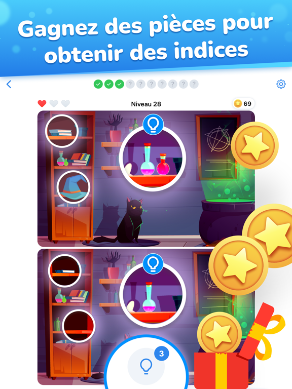 Différences - Trouver tout Différences - Trouver tout