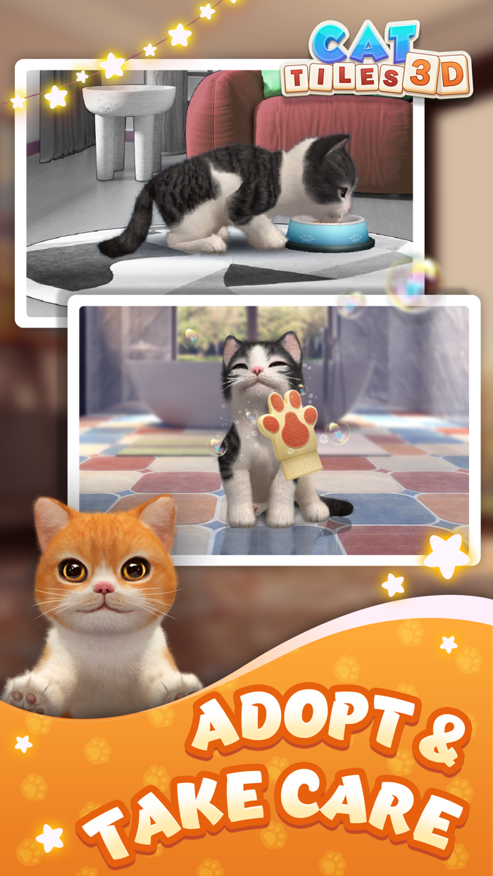 Triple Match - Cat Tiles 3D