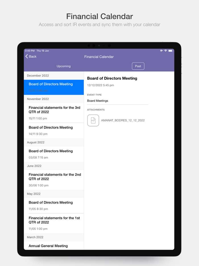 Amanat Investor Relations