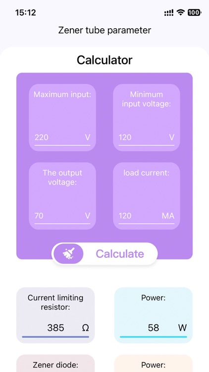Zener tube parameter screenshot-3