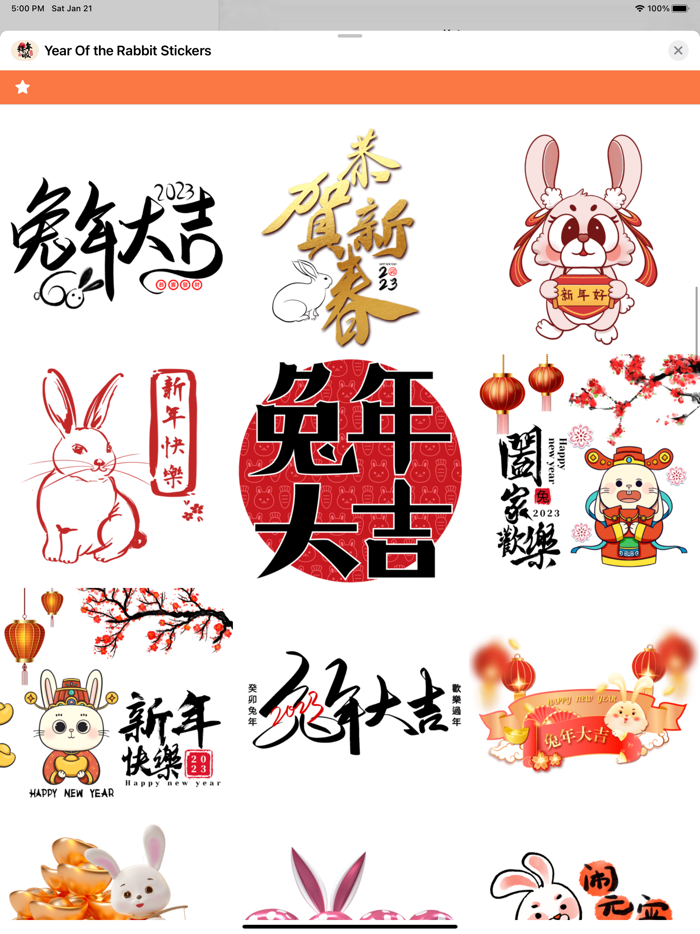 Year Of the Rabbit Stickers