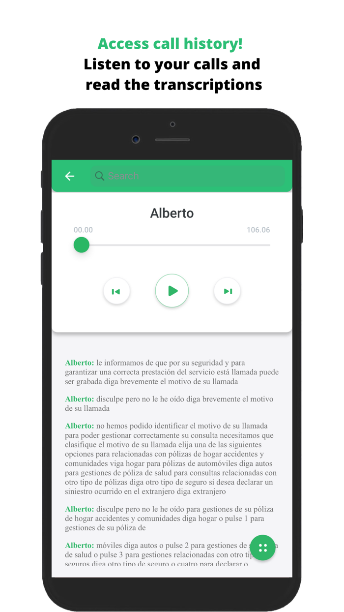 Call2Text Record  Transcribe