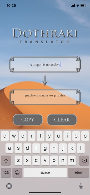 The Dothraki Translator on the App Store