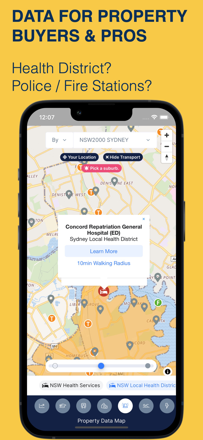Property Data Map - Sydney NSW