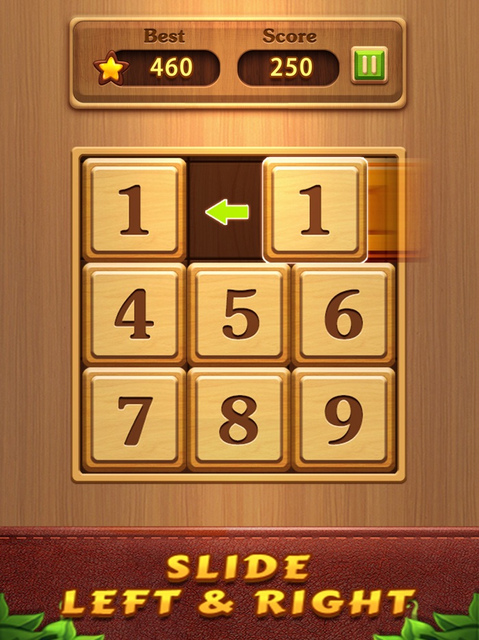 Wood Number Slide Merge Block