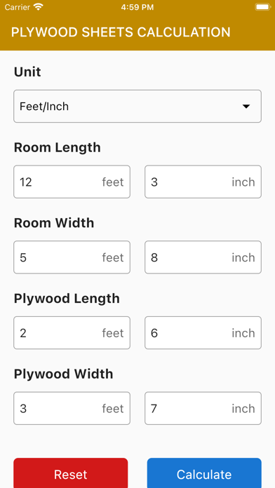 Plywood Sheets Calculator iphone images