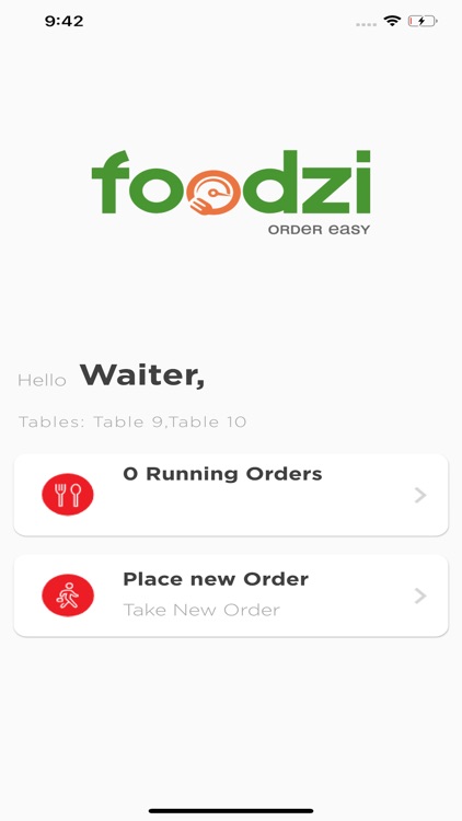 FOODZI Waiter app