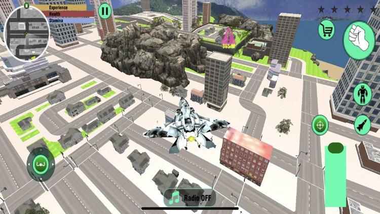 Crime city: Plane robot war 3d