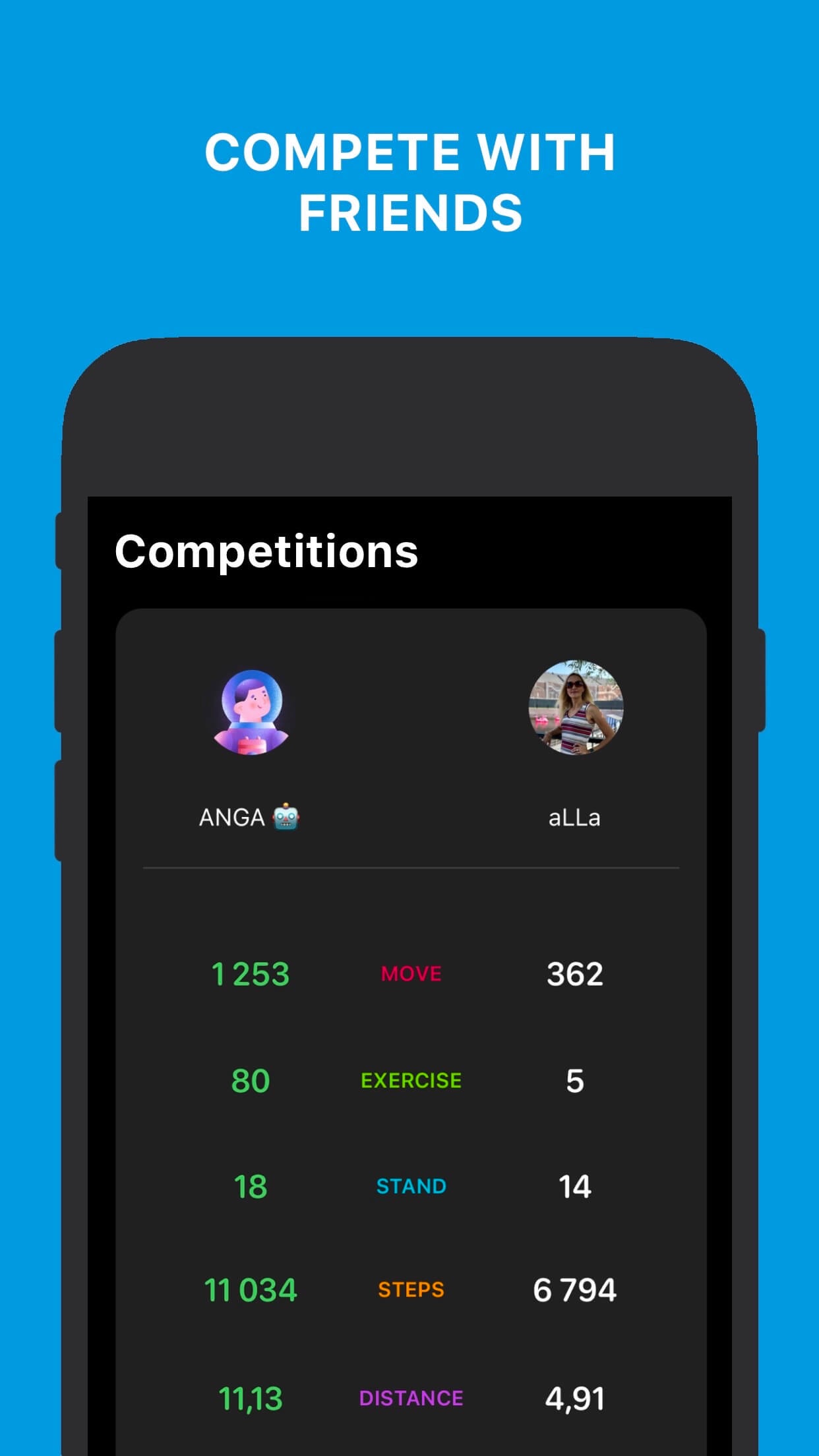 Screenshot do app Activity Tracker+