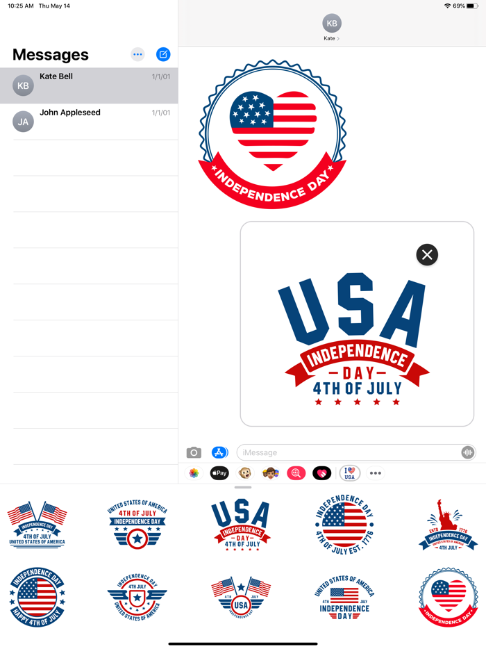 4th of July Day Stickers