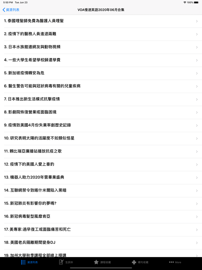 VOA English 2020年上半年合集