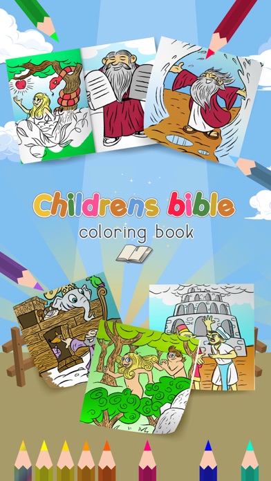 How to cancel & delete Children's Bible coloring book for kids - Paint drawings of Old and New Testaments from iphone & ipad 1