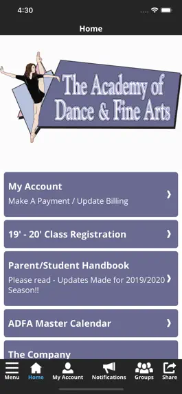 Game screenshot Academy of Dance & Fine Arts apk