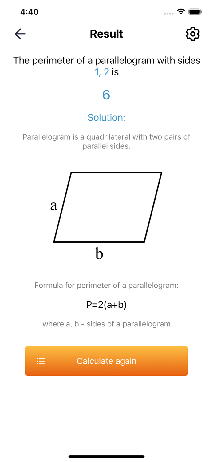 Perimeter calculator