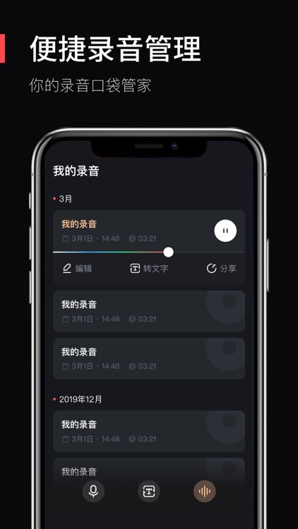 录音专业版 - 录音语音转文字 screenshot-3