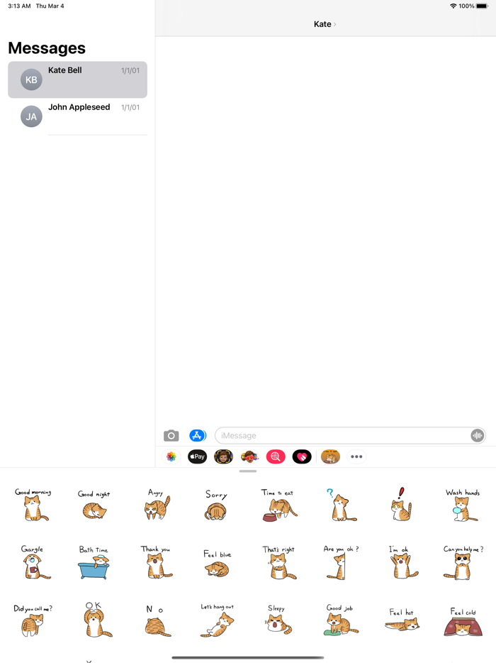 Orange and white cat stickers