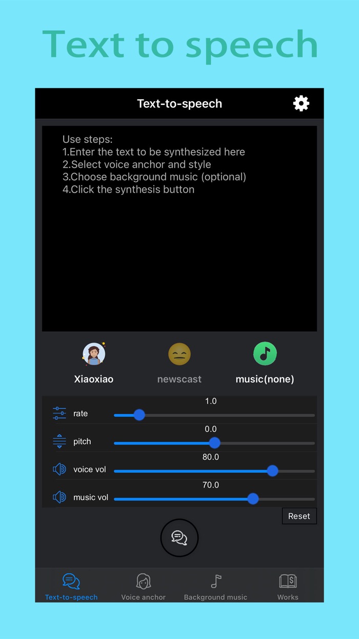 Anchors voice-Text to speech