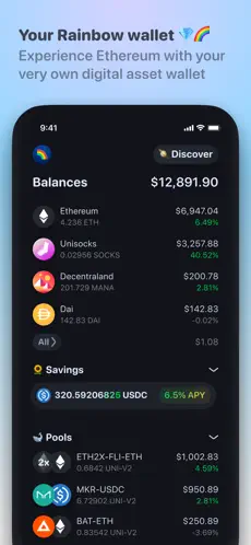 Screenshot 1 Rainbow - Ethereum Wallet iphone