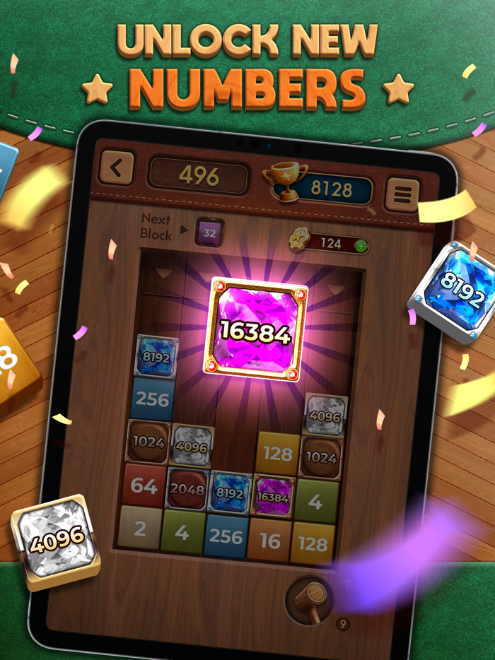 Drop and Merge  Number Puzzle