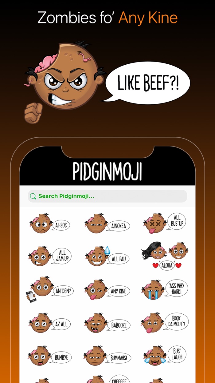 Pidginmoji Zombies