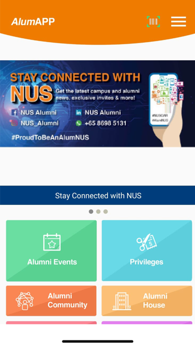 NUS AlumApp screenshot 2