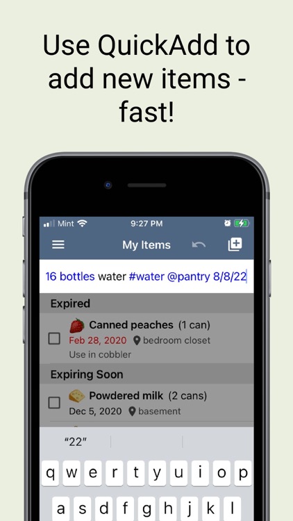 StockUp - food storage tracker