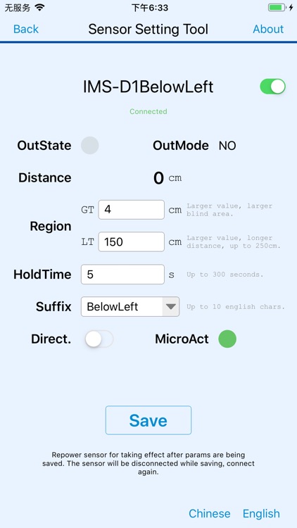 Sensor Setting Tool