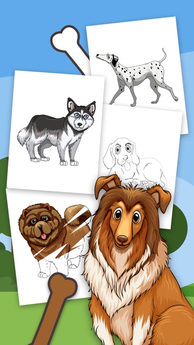 How to cancel & delete Coloring pages book paint dogs puppies - educational games children from iphone & ipad 2