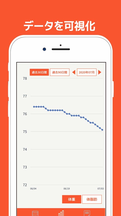 爆速体重管理 - シンプルに使えるカレンダー式記録アプリ