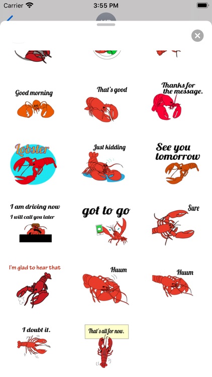 Chat With Lobster Sticker screenshot-3