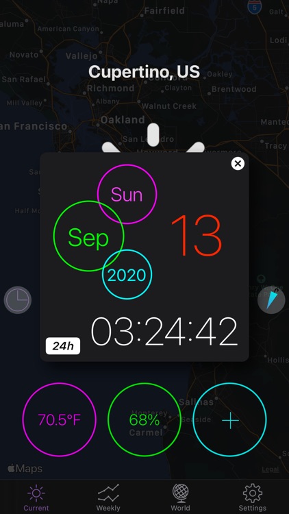 FLAT Weather Clock for iPhone