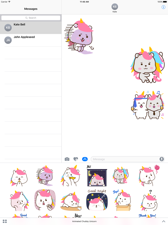 Animated Chubby Unicorn