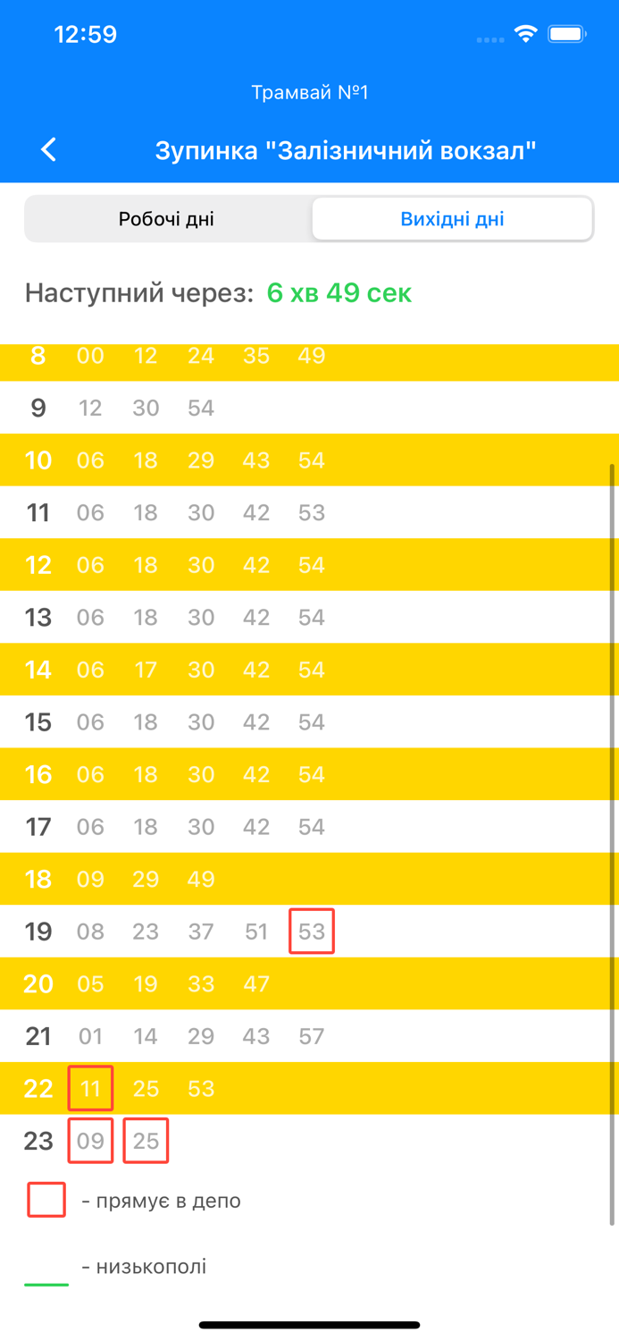 Розклад Вінниця