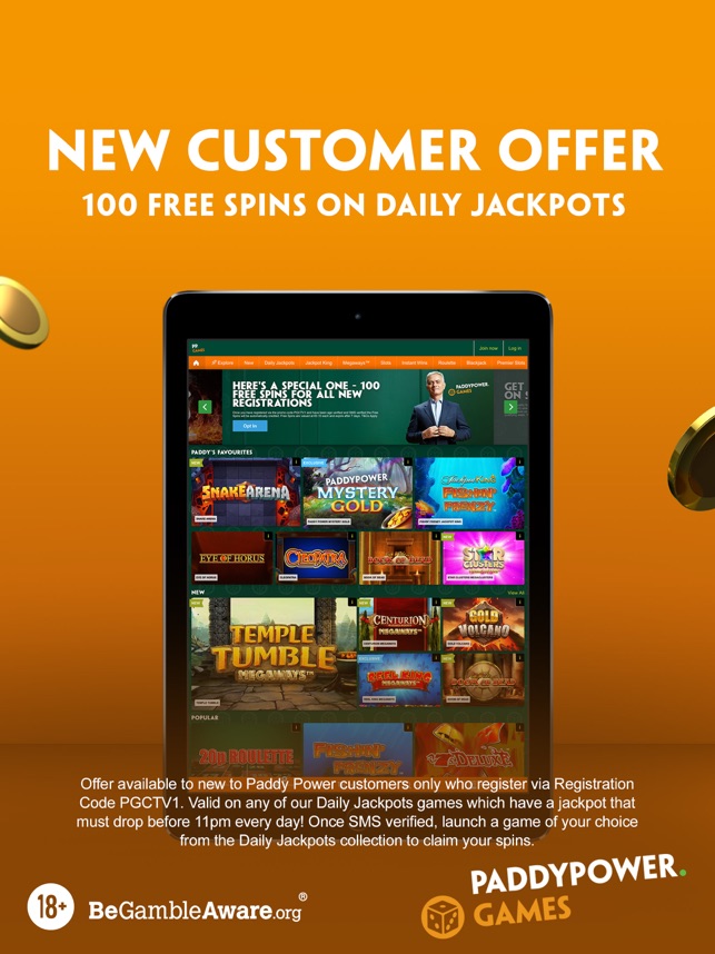 Paddy power 100 free spins code