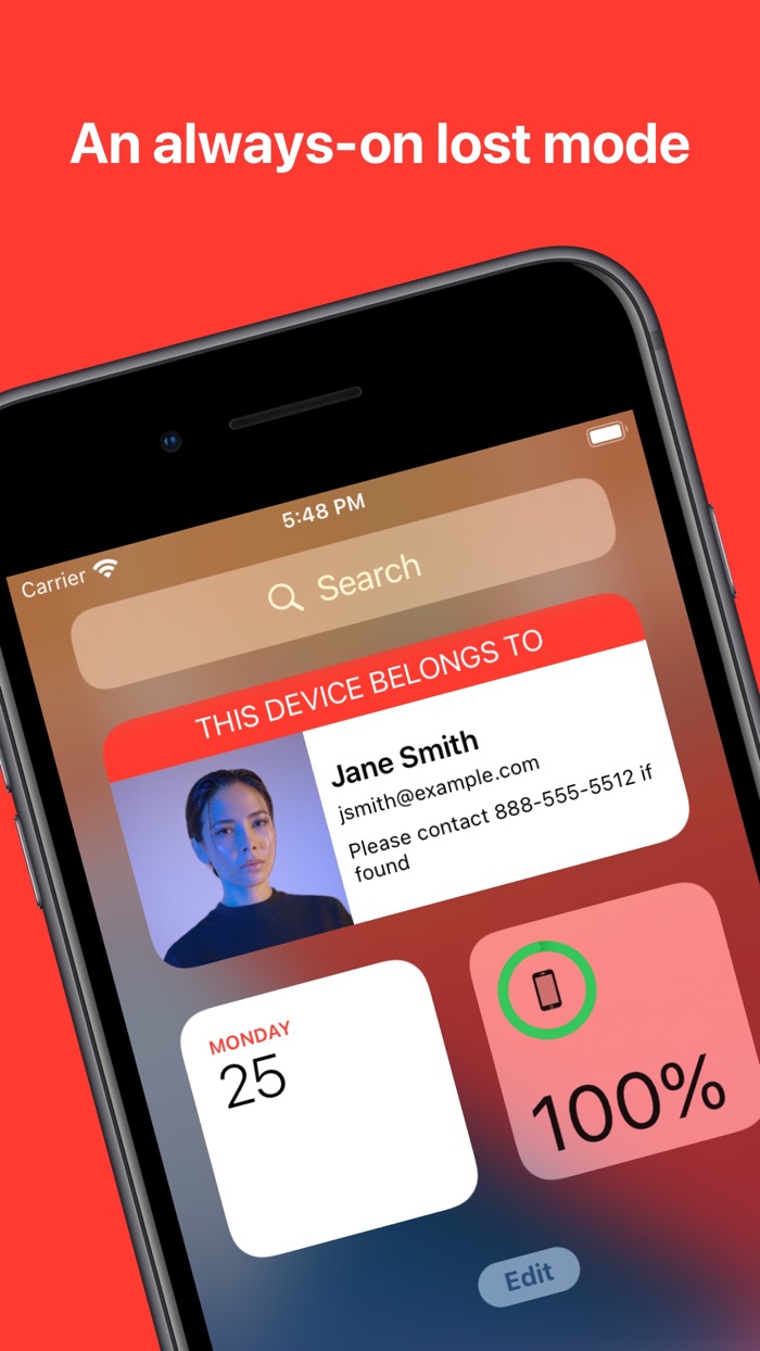 Nametag Lock Screen Widget