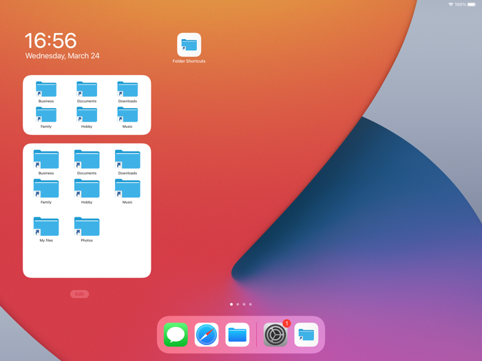 Folder Shortcuts  Homescreen